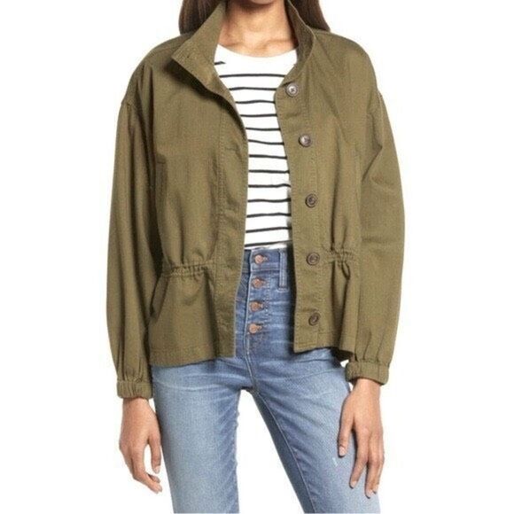 Madewell Tops - Madewell Highbury Military Jacket in Kale Size Small